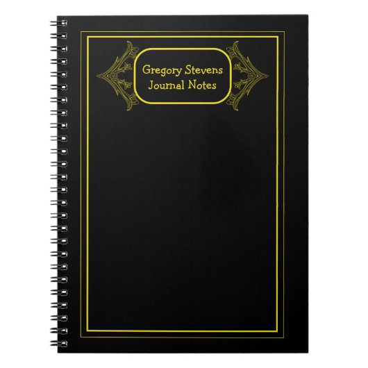 Gold Ornamental Framed Notitieboek (Voorkant)