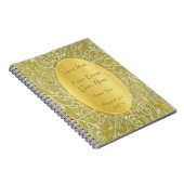 Gold Ornamental Glitter Guest Book Notitieboek (Rechterzijde)