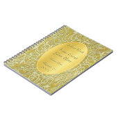 Gold Ornamental Glitter Guest Book Notitieboek (Linkerzijde)