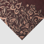 Gold Ornamental-kant Burgundy-losblad 20x30 Tissuepapier (Detail)
