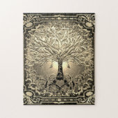 Gold Ornamental Tree of Life Legpuzzel (Verticaal)