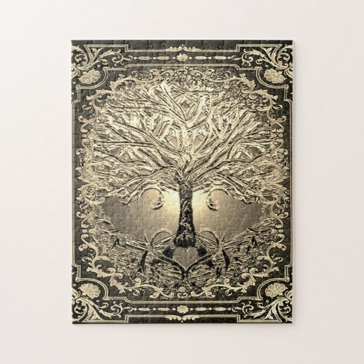 Gold Ornamental Tree of Life Legpuzzel (Verticaal)