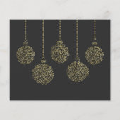 Gold Ornamenten Holiday Foto Weddenschap Save the  (Achterkant)