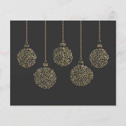 Gold Ornamenten Holiday Foto Weddenschap Save the  (Achterkant)