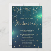 Gold Ornamenten, Sterren Green Company, kerstfeest Kaart (Voorkant)