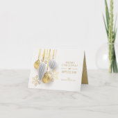 Gold Ornaments Business Hartelijk dank voor Kerstm Feestdagen Kaart (Voorkant)