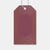 Gold Oval Lijst - Aangepast kerstfeest met foto's Cadeaulabel (Achterkant)