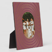 Gold Oval Lijst - Aangepast kerstfeest met foto's Fotoplaat (Zijkant)