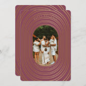 Gold Oval Lijst Aangepast kerstfeest met foto's Ka (Voorkant / Achterkant)