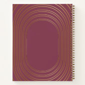 Gold Oval Lijst - Aangepast kerstfeest met foto's Notitieboek (Achterkant)