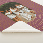 Gold Oval Lijst - Aangepast kerstfeest met foto's Sherpa Deken (3/4)