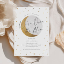 Gold Over the Moon Gender Neutraal Baby shower