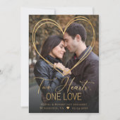 Gold Overlay Heart 2 Aankondiging van een foto-Ver (Voorkant)