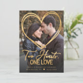 Gold Overlay Heart 2 Aankondiging van een foto-Ver (Staand voorkant)