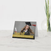 Gold Overlay - lint - afzuigkap Moderne foto Bedankkaart (Voorkant)