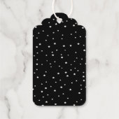 Gold Owl Ketting op Branch Stars op Black Cadeaulabels (Achterkant)