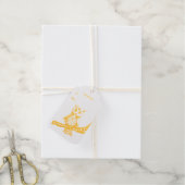 Gold Owl Ketting op Branch Stars op Black Cadeaulabels (Met Koord)
