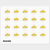 Gold Owls Design Bookplate Ronde Sticker (Vel)