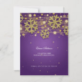 Gold Paars 50th Birthday Save Date Winter Save The Date (Achterkant)