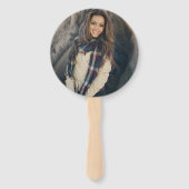 Gold Paars Afstuderen Foto Klasse 2023 Handwaaier (Achterkant)