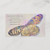 Gold Paars Blue Butterfly Patroon Visitekaartje (Achterkant)