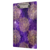 Gold & Paars Galaxy Dharma Mandala Pattern Klembord (Links)