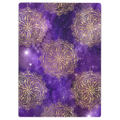 Gold & Paars Galaxy Dharma Mandala Pattern Klembord (Achterkant)