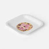 Gold Paars Retro Modern Disco Ball Papieren Bordje (Gebogen)