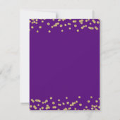 Gold Paars Save Date 30th Birthday Confetti Save The Date (Achterkant)
