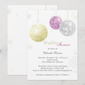 Gold Paars Silver Winter Vrijgezellenfeest Kaart (Voorkant / Achterkant)