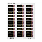 Gold paarse amethyst professionst etiket (Full Sheet)