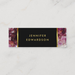 Gold paarse amethyst professionst mini visitekaartje