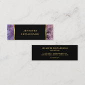 Gold paarse amethyst professionst mini visitekaartje (Voorkant / Achterkant)