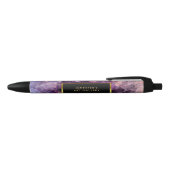 Gold paarse amethyst professionst zwarte inkt pen (Bovenkant)