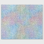 Gold Paarse Aqua Unicorn Sparkle Glitter Cadeaupapier (Vlak)