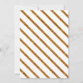 Gold paarse ballerina party-uitnodiging kaart (Achterkant)