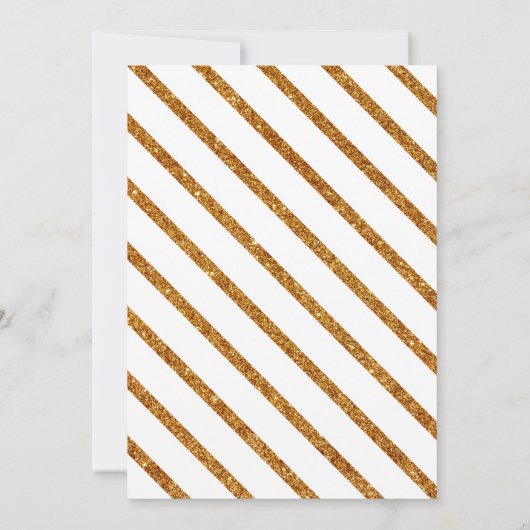 Gold paarse ballerina party-uitnodiging kaart (Achterkant)