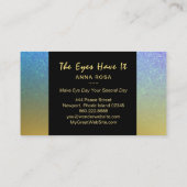 *~* Gold PAARSE BLUE Girly Lashes Extensions Brows Visitekaartje (Achterkant)