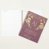 Gold Paarse bruiloft Planner (Display)