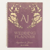 Gold Paarse bruiloft Planner (Voorkant)
