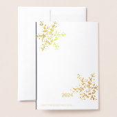 Gold Paarse Cheers naar het nieuwjaarsbedrijf Folie Kaarten (Met envelop)