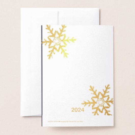 Gold Paarse Cheers naar het nieuwjaarsbedrijf Folie Kaarten (Met envelop)