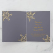 Gold Paarse Cheers naar het nieuwjaarsbedrijf Kaart (Binnen)