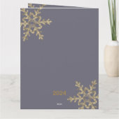 Gold Paarse Cheers naar het nieuwjaarsbedrijf Kaart (Achterkant)