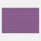  Gold Paarse Damask Inpakpapier Vel (Voorkant 3)