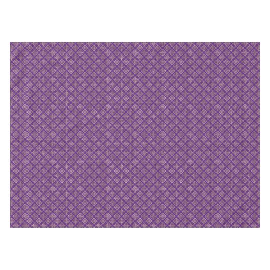 Gold Paarse Damask Tafelkleed (Voorkant (Horizontaal))