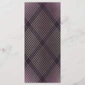 Gold Paarse Elegance Diamond Geo Deco Wedding Programmakaart (Achterkant)