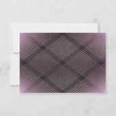 Gold Paarse Elegance Diamond Geo Deco Wedding RSVP Kaartje (Achterkant)