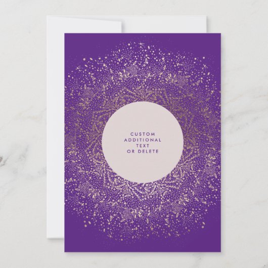 Gold Paarse Folie Celebration Arch | Partij voor d Kaart (Achterkant)