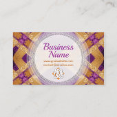 Gold Paarse Fuchsia Healing Energy Visitekaartje (Achterkant)